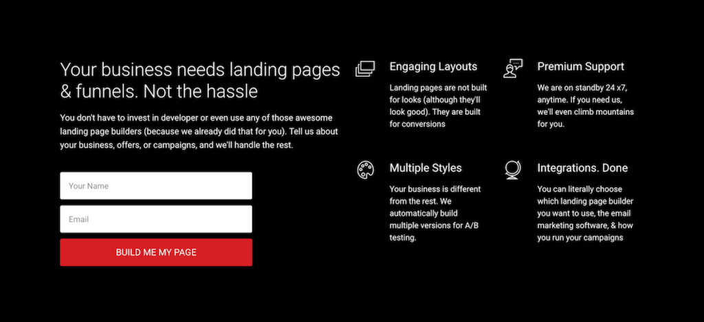 Beyond scroll landing page