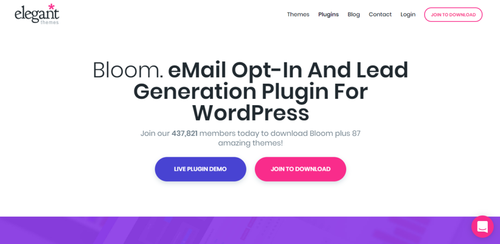 Bloom WordPress Plugin