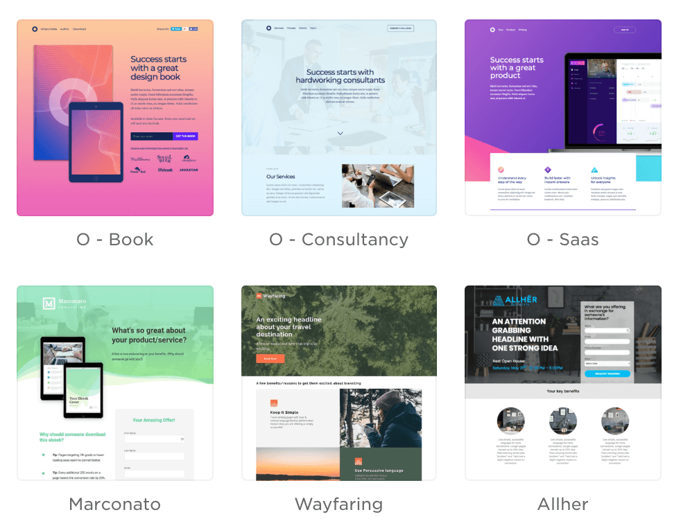 Unbounce Landing Page Templates