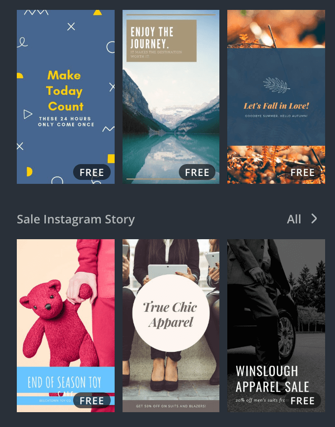 canva Instagram stories