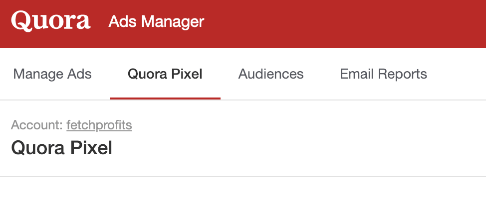 Quora Ads Manager