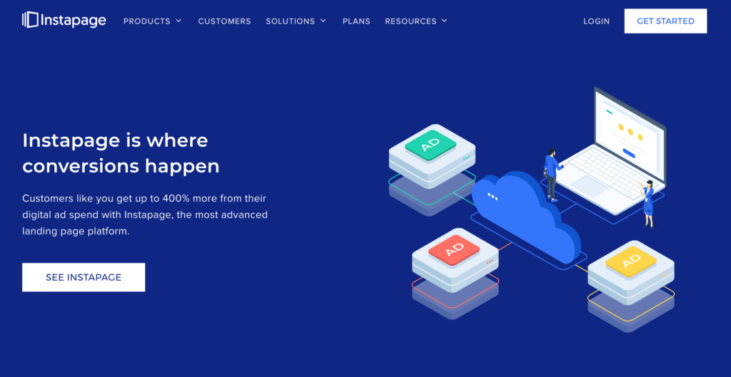 Instapage landing pages