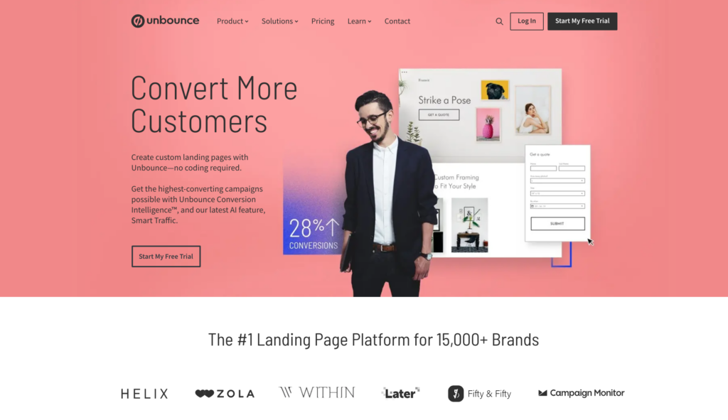 Unbounce landing page builder