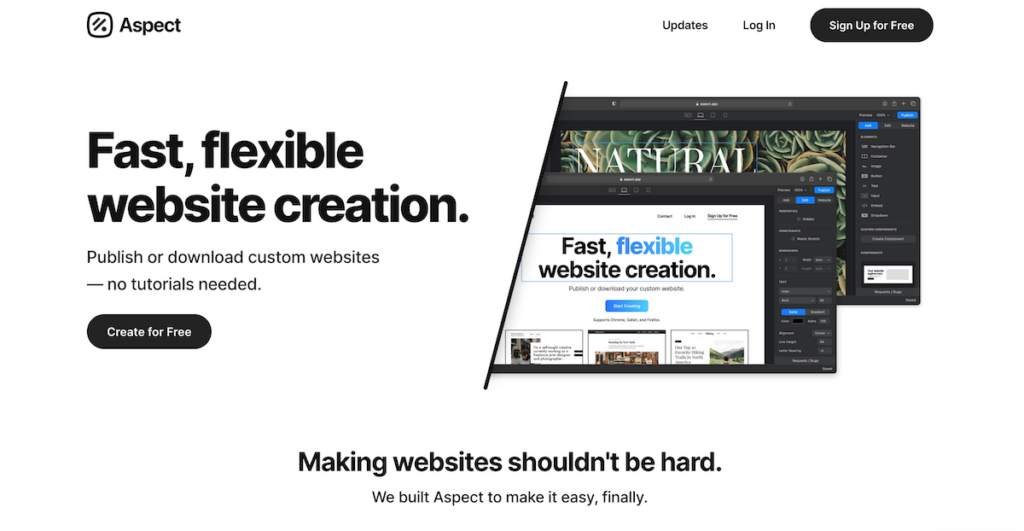 Aspect website builder