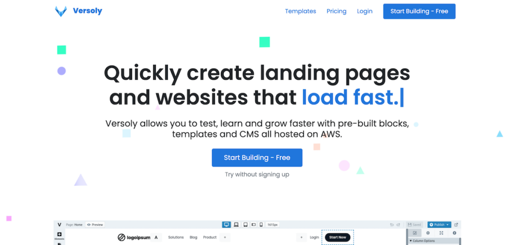 Versoly website builder