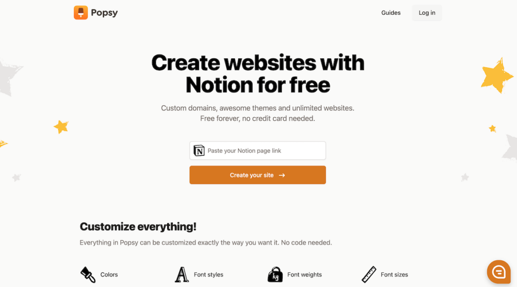 popsy nocode website builder