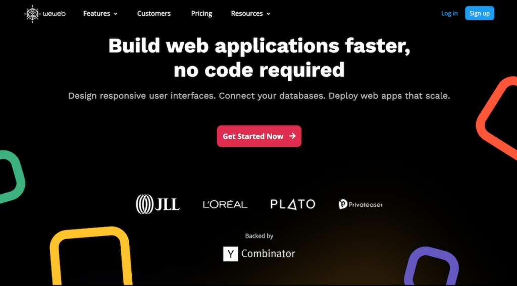 weWeb nocode app building tool