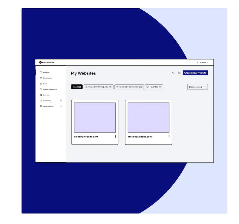 Elementor Cloud Dashboard