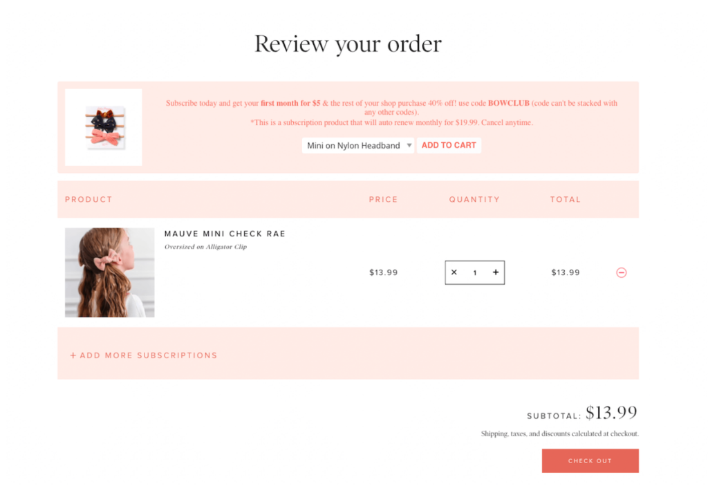 ecommerce upsells and purchase options