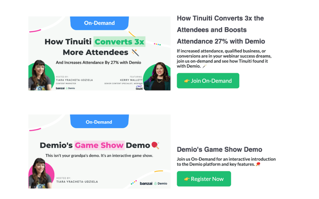 Demio webinar tools