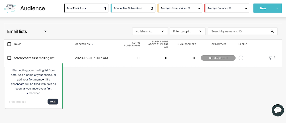 audience and Email Lists Moosend