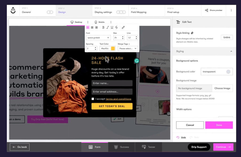 Drip Form Builder