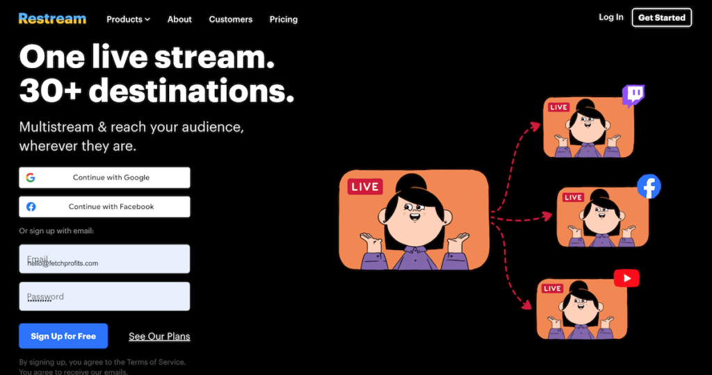 restream best live streaming tool