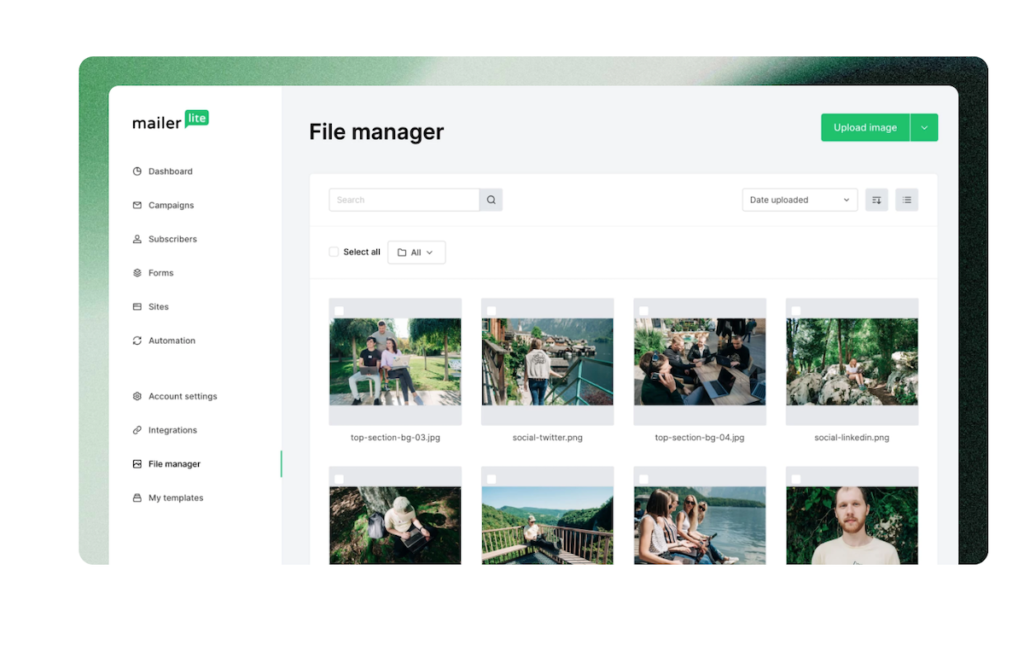 MailerLite File Manager