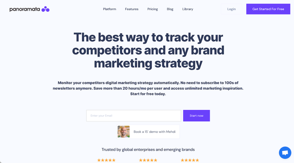 Panoramata for email marketing competitor analysis