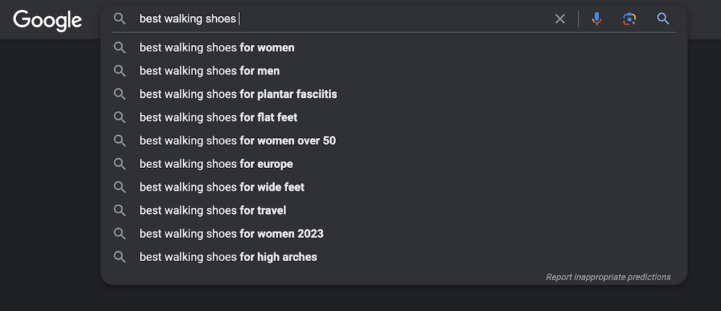 Google Auto Suggestions