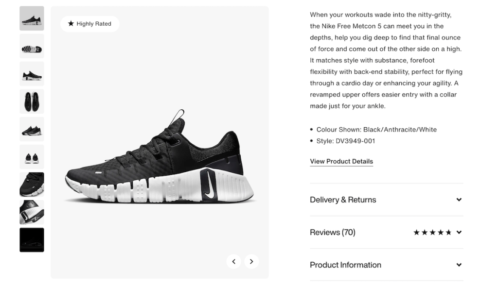 Nike Product Descriptions