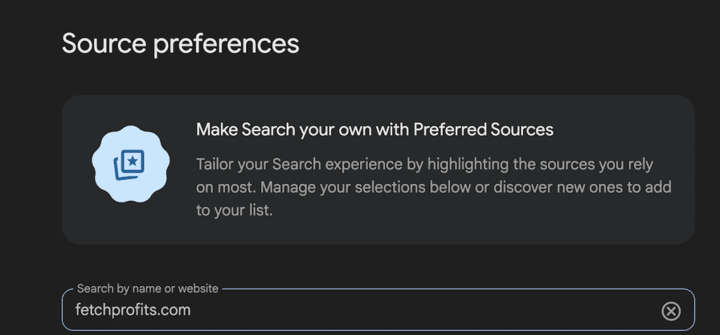 How to Add Your Site as a Google Preferred Source